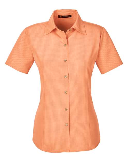 Harriton Women's Barbados Textured Camp Shirt