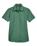 Harriton Women's Barbados Textured Camp Shirt