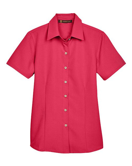 Harriton Women's Barbados Textured Camp Shirt