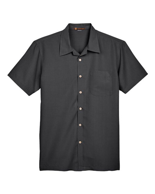 Harriton Men's Barbados Textured Camp Shirt