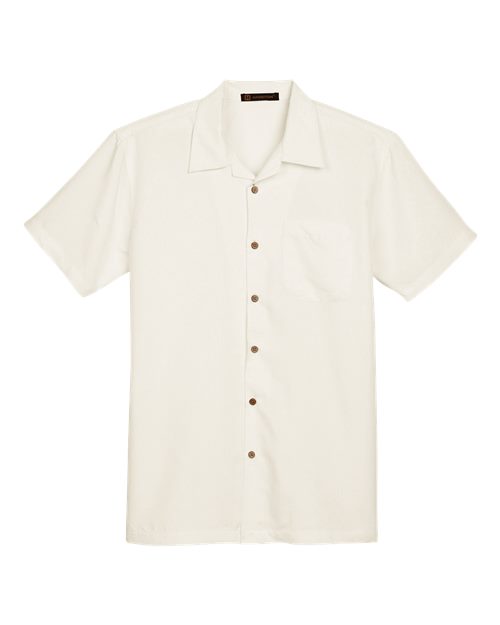 Harriton Men's Barbados Textured Camp Shirt