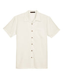 Harriton Men's Barbados Textured Camp Shirt