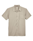 Harriton Men's Barbados Textured Camp Shirt