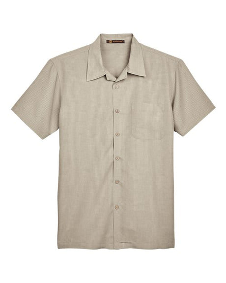 Harriton Men's Barbados Textured Camp Shirt