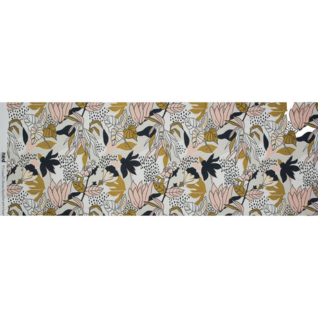 Stretch Cotton Sateen - Peach Parfait Floral - Pushing Up Daisies Print - Mood Exclusive Avenable Collection