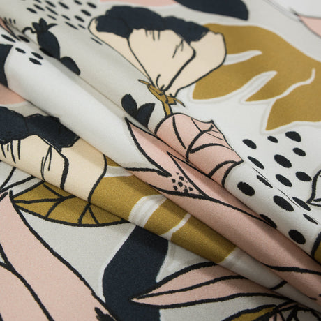 Stretch Cotton Sateen - Peach Parfait Floral - Pushing Up Daisies Print - Mood Exclusive Avenable Collection