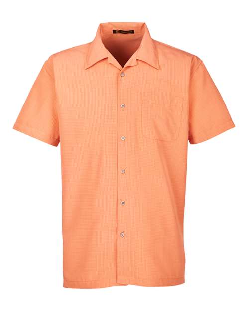 Harriton Men's Barbados Textured Camp Shirt
