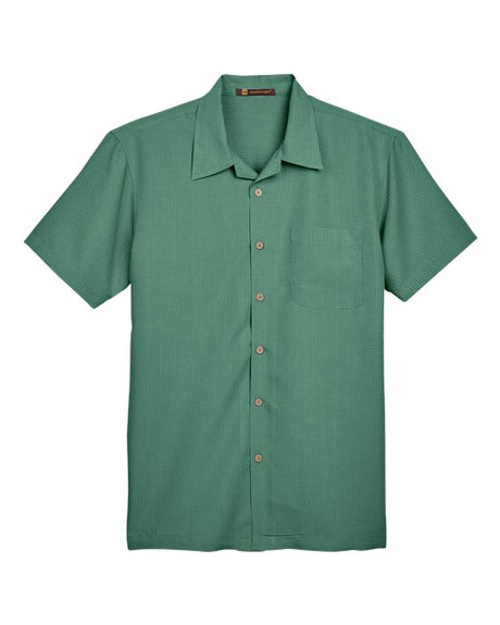 Harriton Men's Barbados Textured Camp Shirt