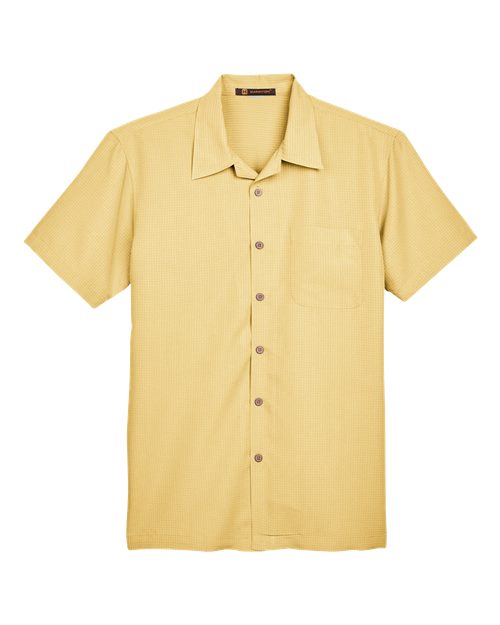 Harriton Men's Barbados Textured Camp Shirt
