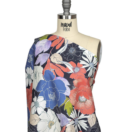 Mood Exclusive Pink and Parisian Night Floral Phantasmagoria Stretch Cotton Sateen