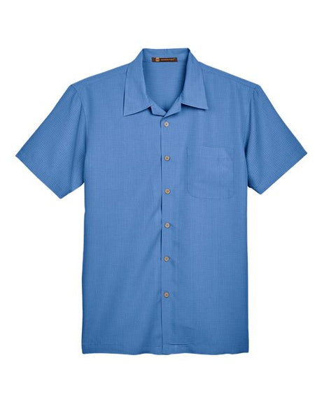 Harriton Men's Barbados Textured Camp Shirt