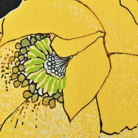 Mood Exclusive Floral Phantasmagoria Sky Blue and Yellow Stretch Cotton Sateen