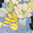 Mood Exclusive Floral Phantasmagoria Sky Blue and Yellow Stretch Cotton Sateen