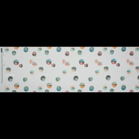 Stretch Cotton Sateen - Off-White Painterly Polka Dots - Bubblegum Pop Print - Mood Exclusive Avenable Collection
