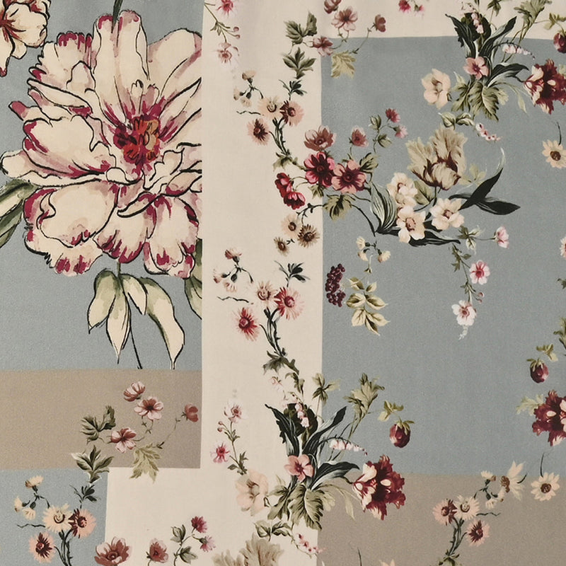 Mood Exclusive Ornamental Divergence Sky Blue and Gray Cotton Lawn