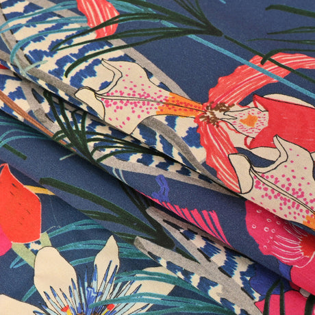 Mood Exclusive Enigmatic Flora Antiqued Navy Cotton Lawn
