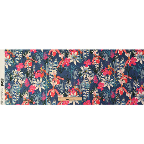 Mood Exclusive Enigmatic Flora Antiqued Navy Cotton Lawn