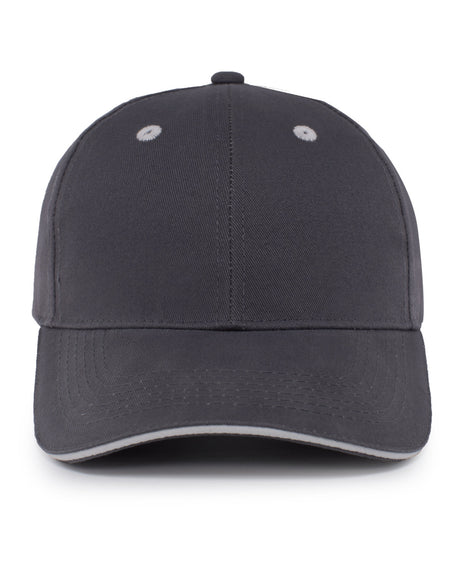 Brushed Twill Cap With Sandwich Bill