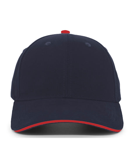 Brushed Twill Cap With Sandwich Bill