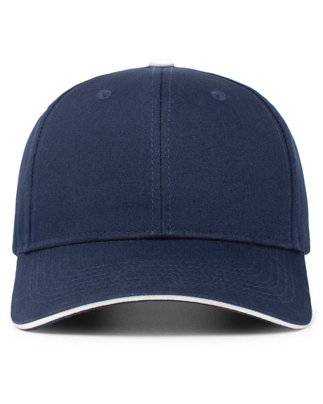 Brushed Twill Cap With Sandwich Bill