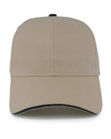 Brushed Twill Cap With Sandwich Bill