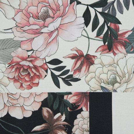 Mood Exclusive La Vie en Rose Black Stretch Cotton Sateen