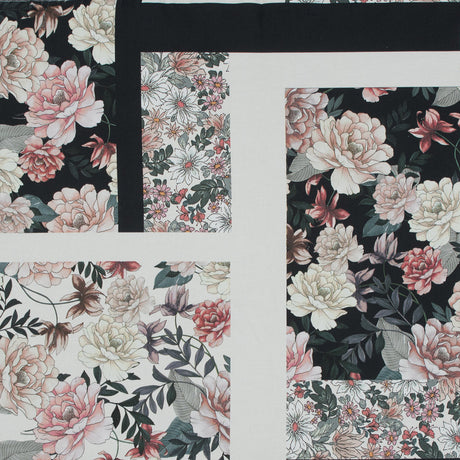 Mood Exclusive La Vie en Rose Black Stretch Cotton Sateen