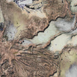 Stretch Cotton Sateen - Pale Green and Beige Abstract - Mission to Mars Print - Mood Exclusive Avenable Collection