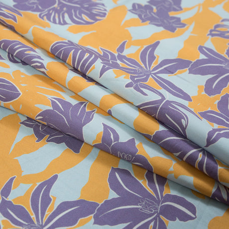 Mood Exclusive Renacimiento de la Humildad Purple and Yellow Cotton Poplin