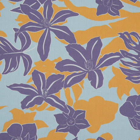 Mood Exclusive Renacimiento de la Humildad Purple and Yellow Cotton Poplin