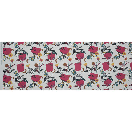 Cotton Poplin - Pink Sorbet Shapes and Flowers - Midnight Swing Print - Mood Exclusive Avenable Collection