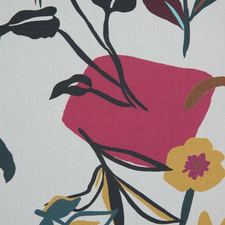 Cotton Poplin - Pink Sorbet Shapes and Flowers - Midnight Swing Print - Mood Exclusive Avenable Collection