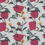 Cotton Poplin - Pink Sorbet Shapes and Flowers - Midnight Swing Print - Mood Exclusive Avenable Collection