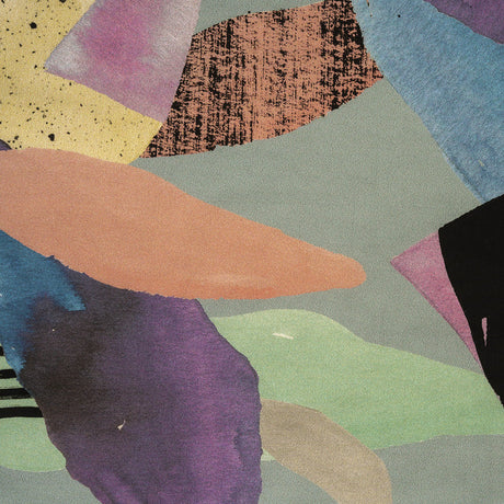 Cotton Poplin - Gray and Multicolor Abstract - Purple Haze Print - Mood Exclusive Avenable Collection