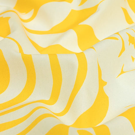 Cotton Poplin - Yellow Floral - Implicacion de la Sinceridad Print - Mood Exclusive Avenable Collection