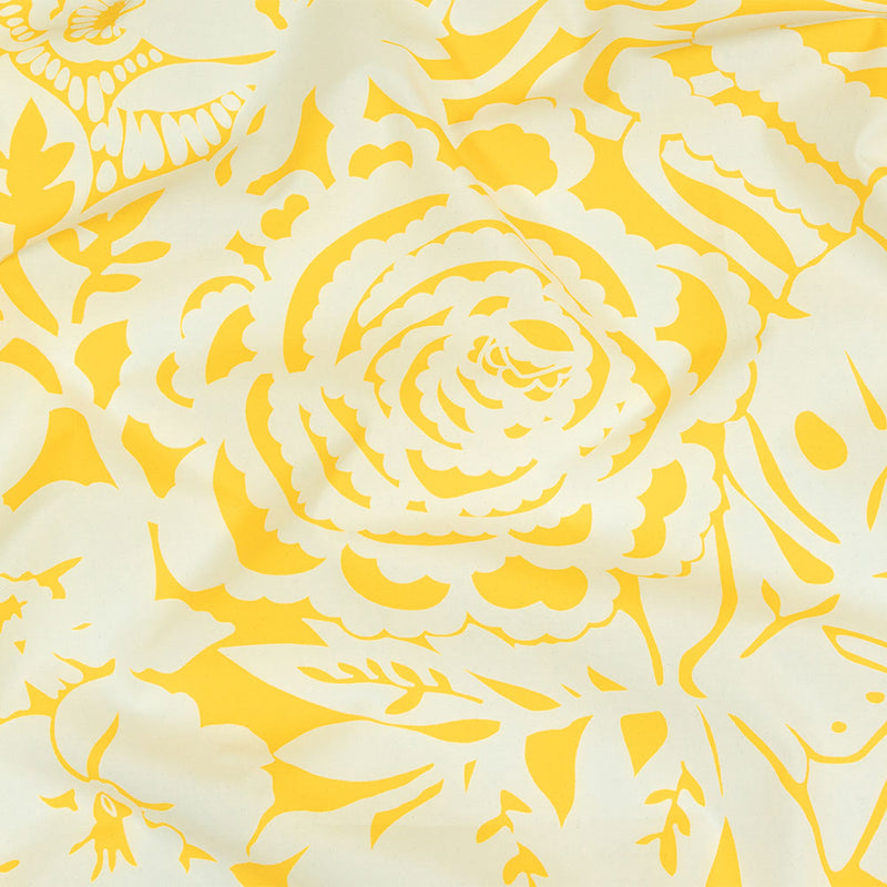 Cotton Poplin - Yellow Floral - Implicacion de la Sinceridad Print - Mood Exclusive Avenable Collection