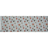 Cotton Poplin - Flowers over Gray Stripes - Flores de Vitalidad Print - Mood Exclusive Avenable Collection