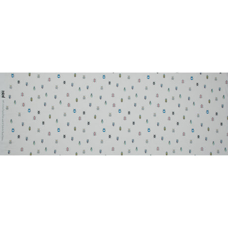 Cotton Poplin - Rainbow Insects on White - The Jitterbugs Print - Mood Exclusive Avenable Collection