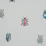 Cotton Poplin - Rainbow Insects on White - The Jitterbugs Print - Mood Exclusive Avenable Collection