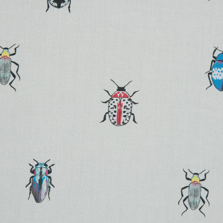 Cotton Poplin - Rainbow Insects on White - The Jitterbugs Print - Mood Exclusive Avenable Collection