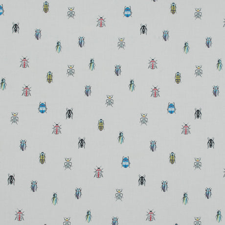 Cotton Poplin - Rainbow Insects on White - The Jitterbugs Print - Mood Exclusive Avenable Collection