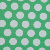 Cotton Poplin - Green and White Polka Dots - Dipping Dots Print - Mood Exclusive Avenable Collection