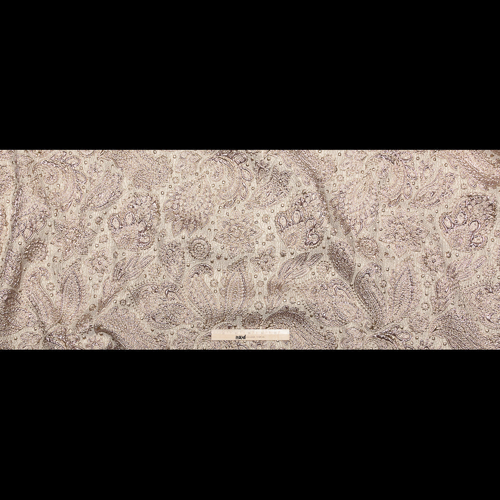 Gold and Rose Gold Luxury Paisley Metallic Brocade