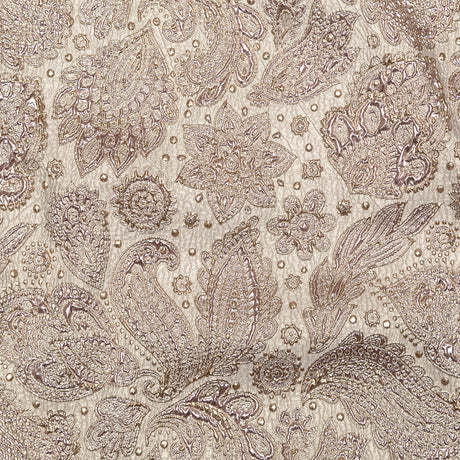 Gold and Rose Gold Luxury Paisley Metallic Brocade