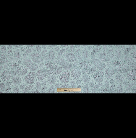 Rose Gold and Seafoam Luxury Paisley Metallic Brocade