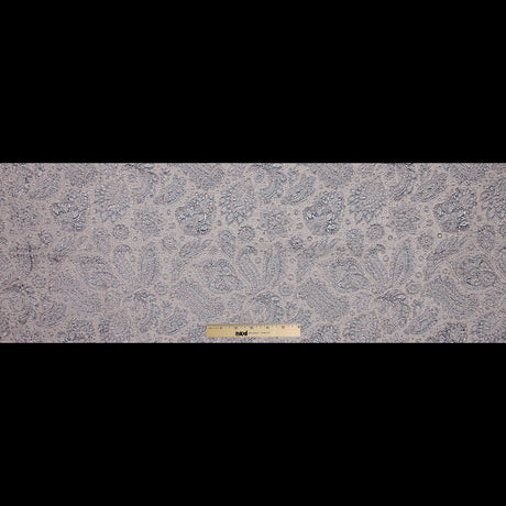 Rose Gold and Beige Luxury Paisley Metallic Brocade
