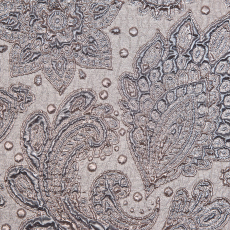 Rose Gold and Beige Luxury Paisley Metallic Brocade
