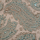 Mint and Gold Luxury Paisley Metallic Brocade