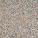 Mint and Gold Luxury Paisley Metallic Brocade