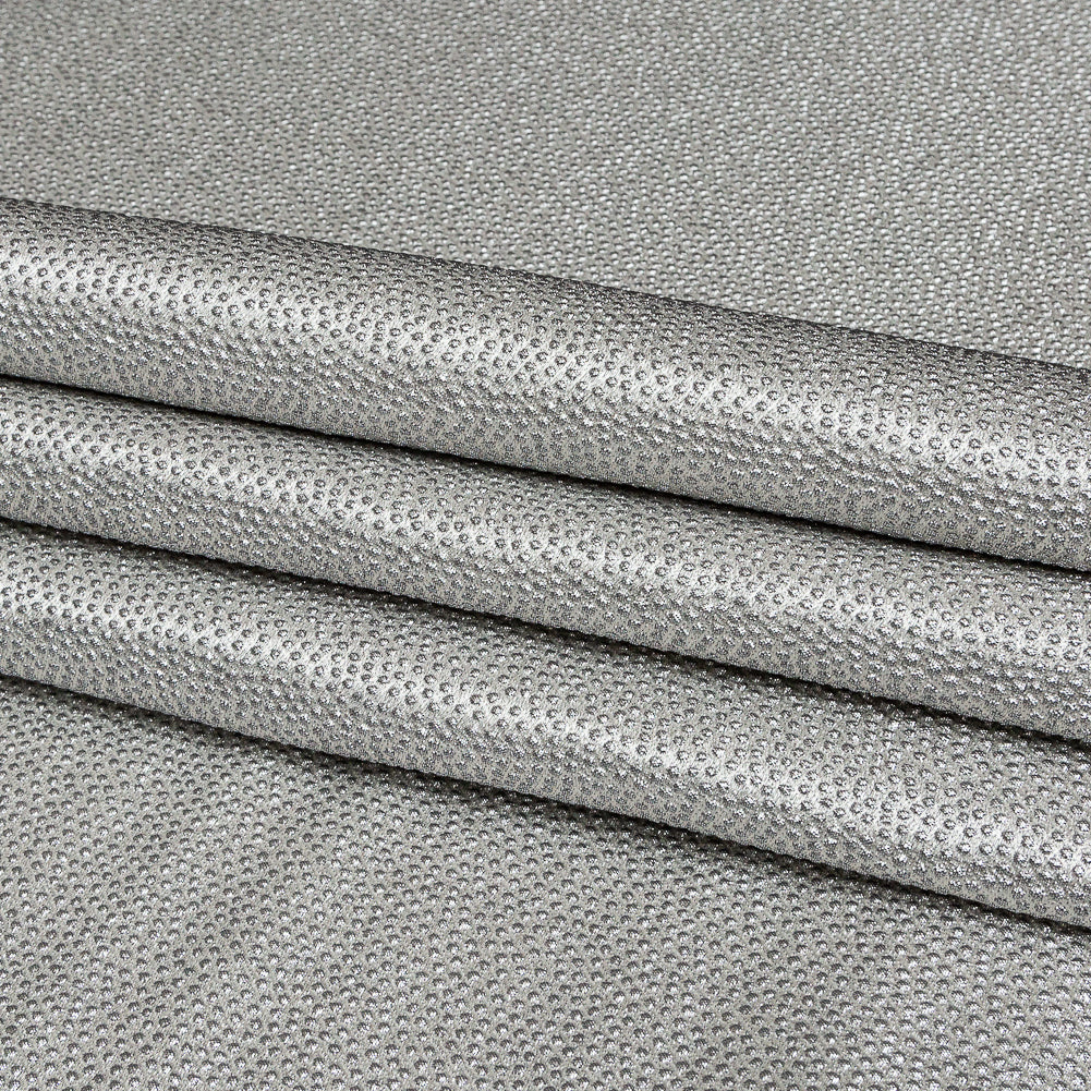 Metallic Silver Cheetah Spotted Luxury Brocade